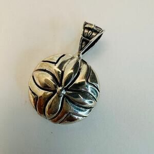 Sterling Silver Concho Pendant